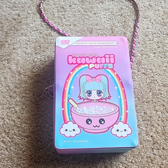 Super cute Sugar Thrillz Kawaii Puffs crossbody purse from Dollz kill - Picture 1 of 4